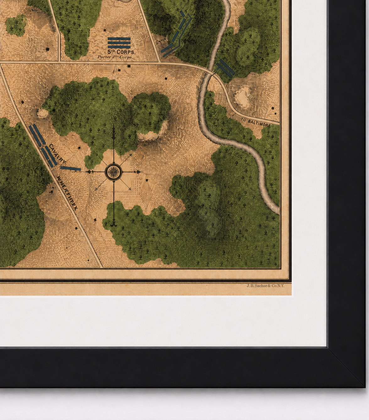 Gettysburg, Pennsylvania - July 2, 1863 Battle Map