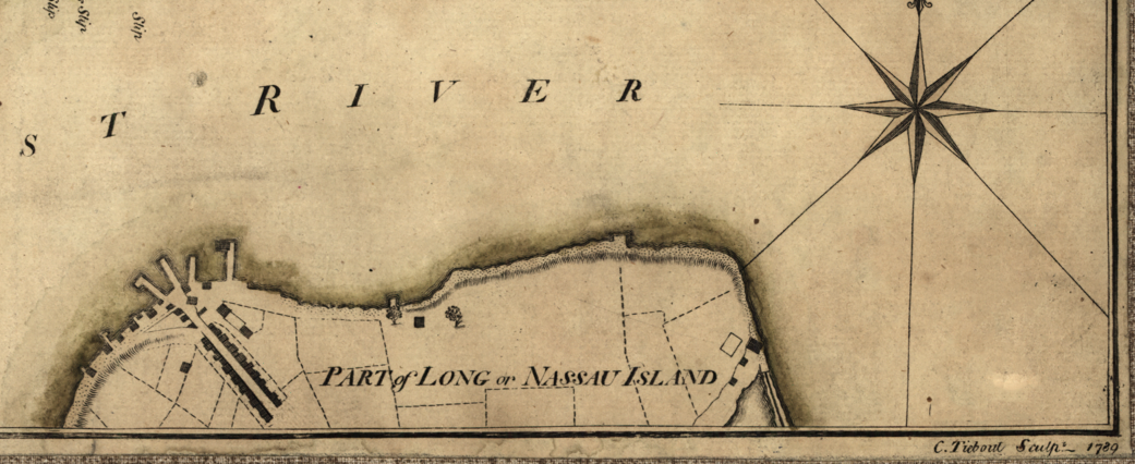 New York City - 1789 Plan of the City Map