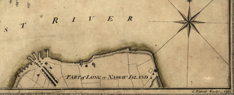 New York City - 1789 Plan of the City Map
