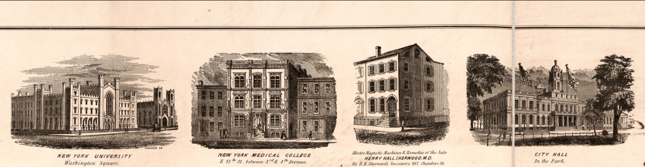 New York City - 1851 Map of Manhattan