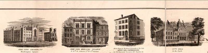 New York City - 1851 Map of Manhattan