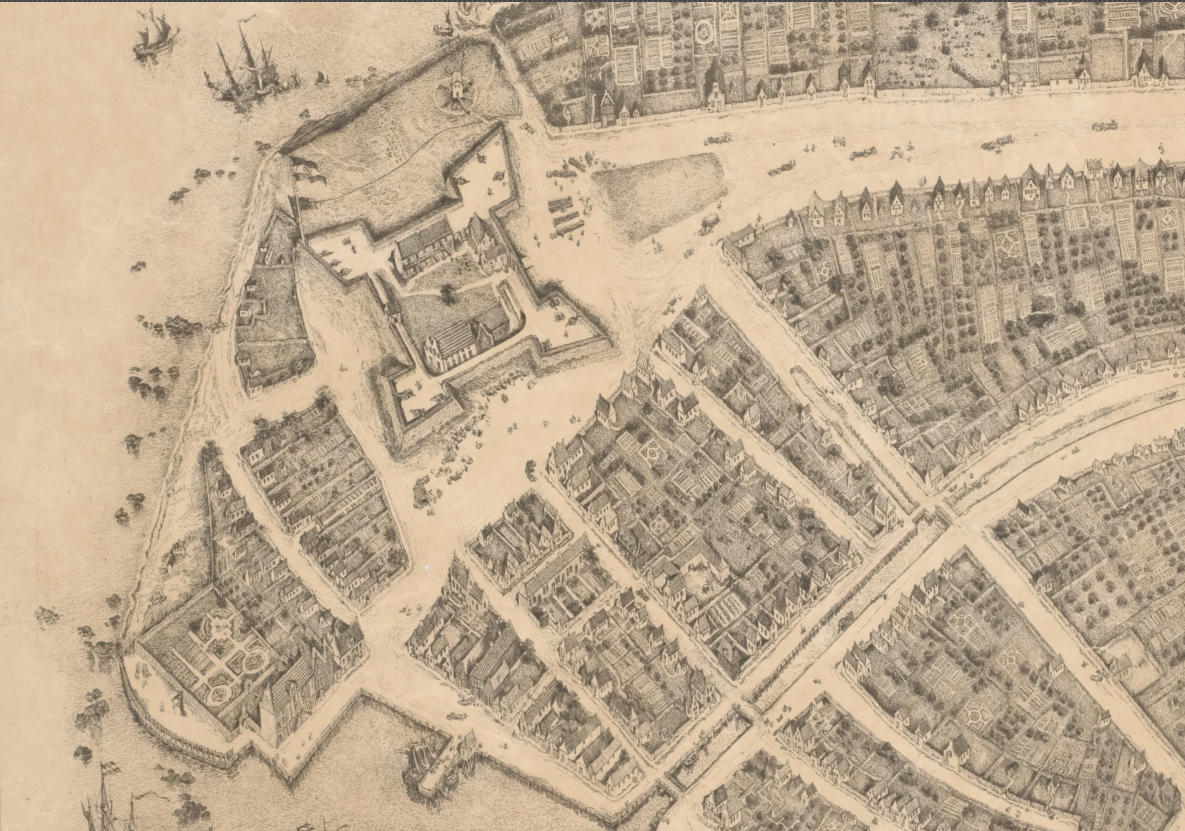 New York City - 1660 New Amsterdam Colonial Map