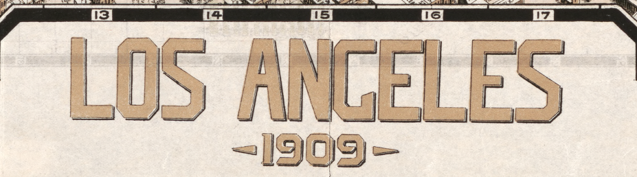 Los Angeles, California - 1909 Bird's Eye View Map