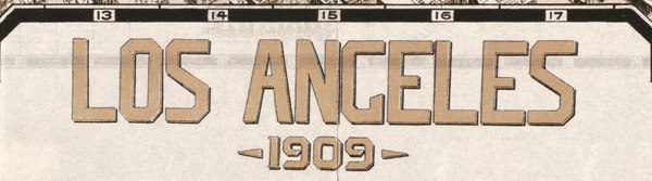 Los Angeles, California - 1909 Bird's Eye View Map