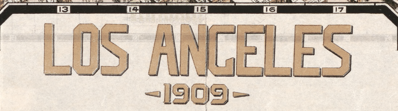 Los Angeles, California - 1909 Bird's Eye View Map