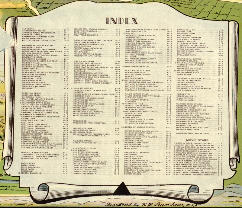 Los Angeles, California - 1932 "The Wonder City of America" Map