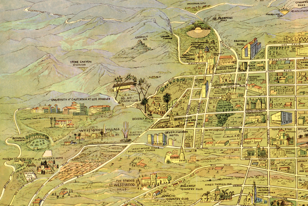 Los Angeles, California - 1932 "The Wonder City of America" Map