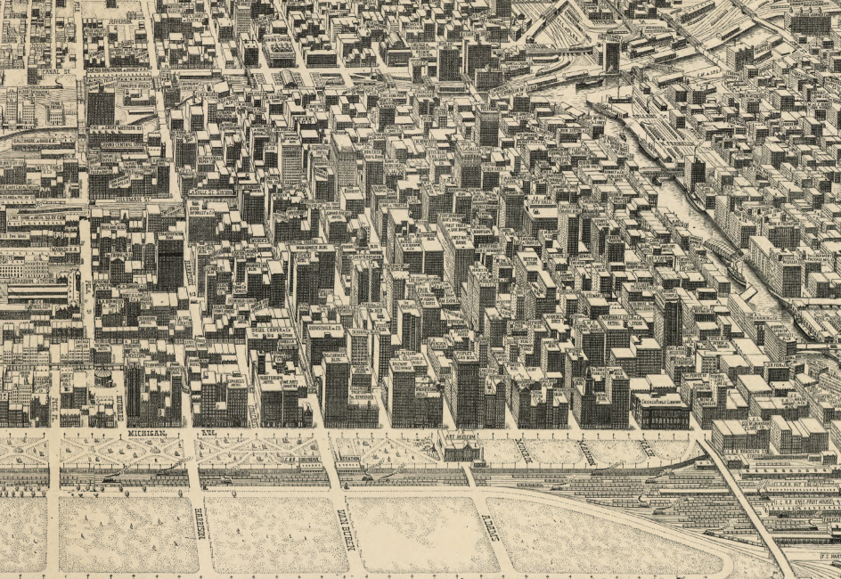 Chicago, Illinois - 1916 Central Business Section
