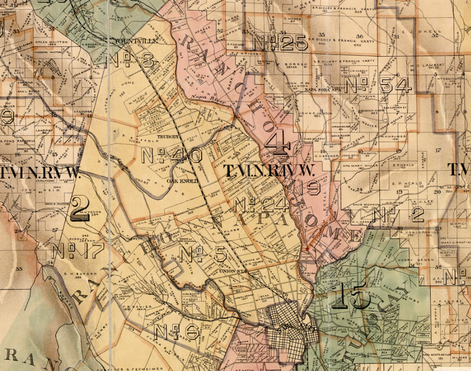 Napa County, California - 1895 Official Map