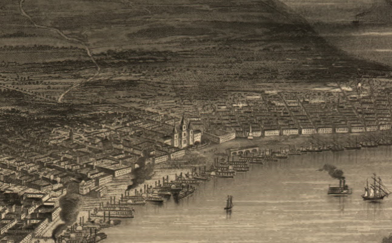 New Orleans, Louisiana – 1863 Bird’s-Eye View Map