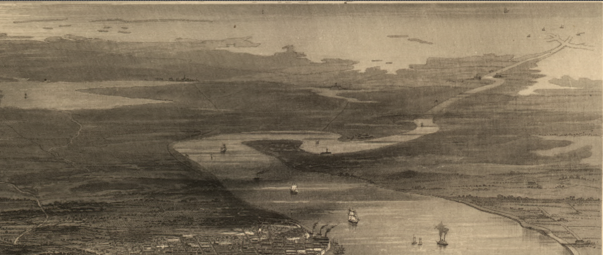 New Orleans, Louisiana – 1863 Bird’s-Eye View Map