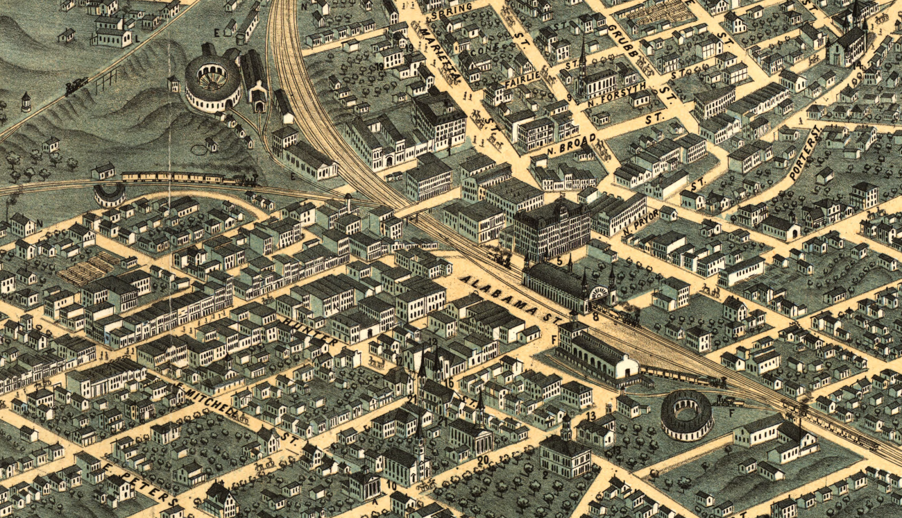 Atlanta, Georgia – 1871 City Map