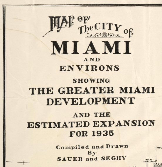 Miami, Florida – 1935 Growth and Expansion Map