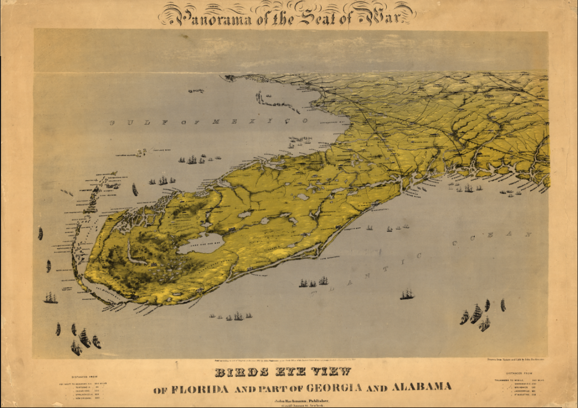 Florida – Bird’s Eye View of the Peninsula and Gulf Coast