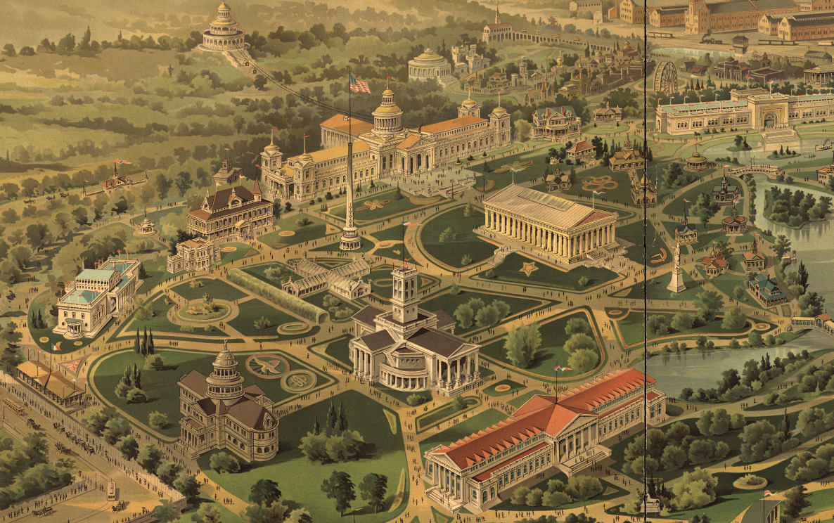 Nashville, Tennessee – 1897 Tennessee Centennial Exposition Bird’s-Eye View Map
