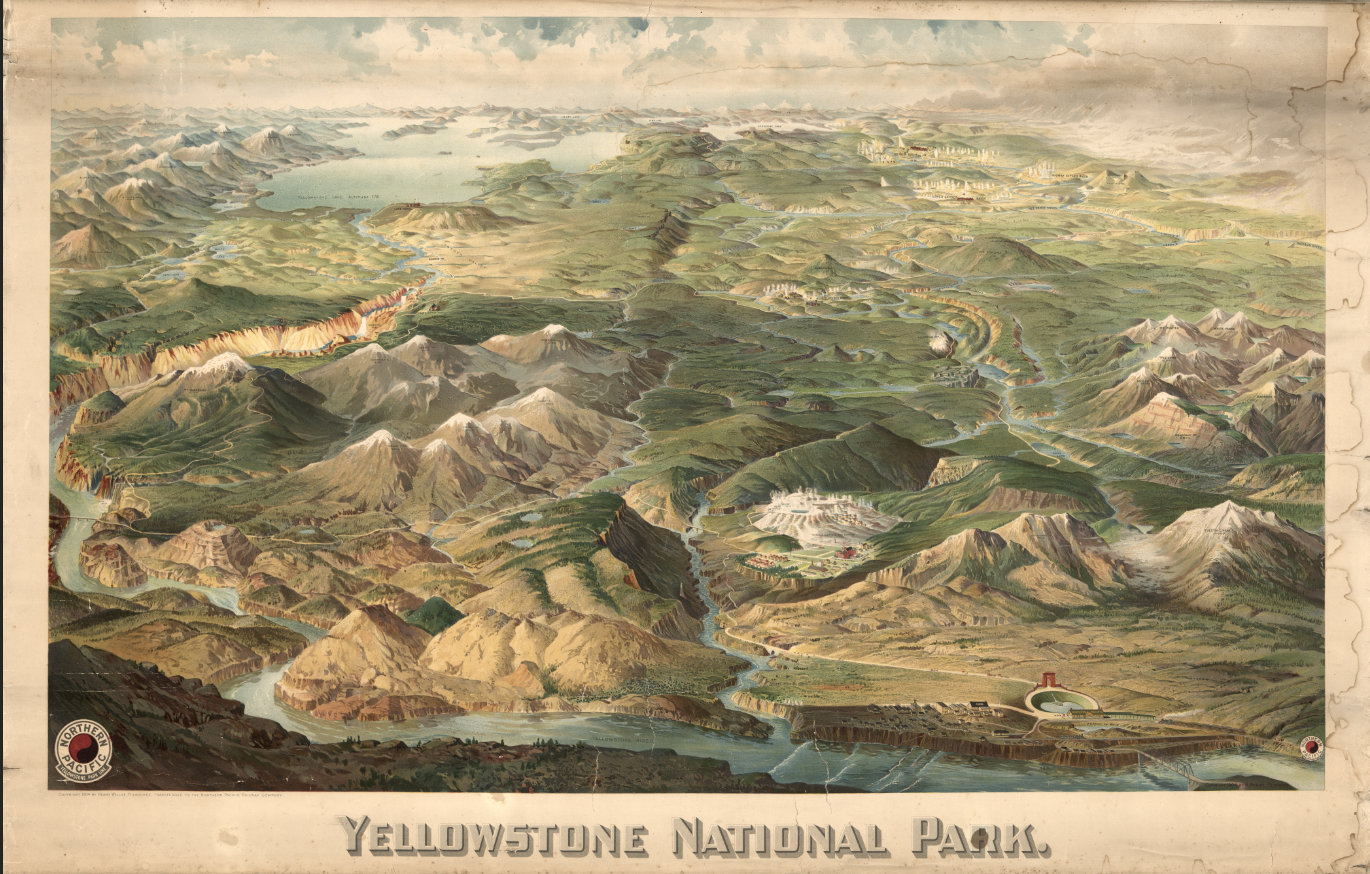 Yellowstone National Park – 1904 Aerial View