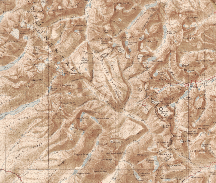 Glacier National Park, Montana – 1915 Administrative Map
