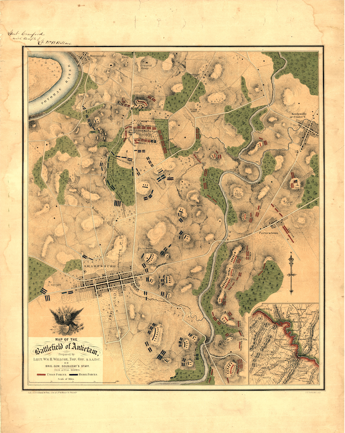 Antietam (Sharpsburg), Maryland – 1862 Battle Map