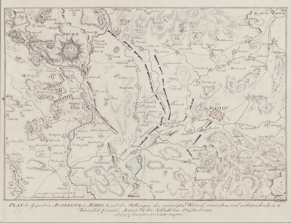 Austerlitz, Moravia – 1805 Battle Map
