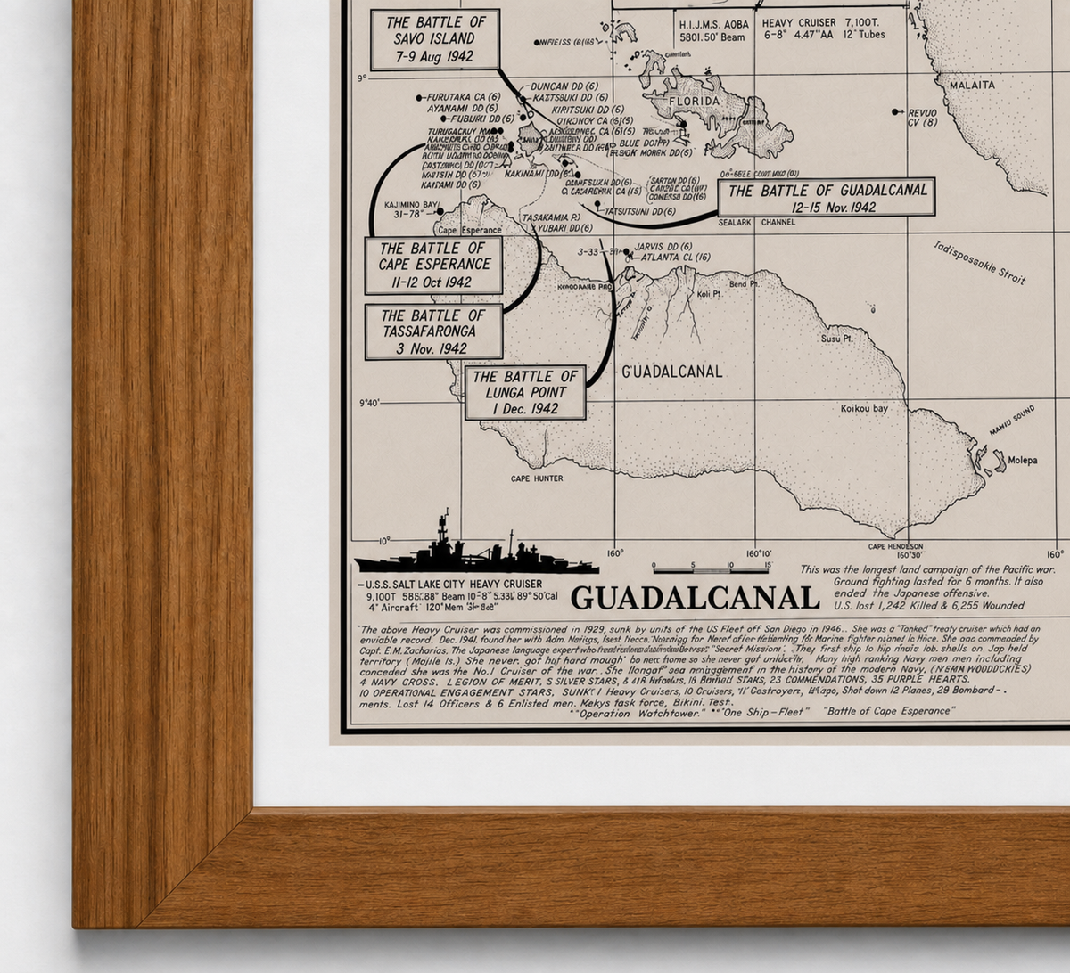 Pacific Campaign – World War II U.S. Naval Operations Map