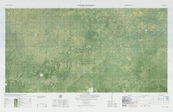 Battle Archives Map 28x18.2 Print Con Thien, Vietnam Topographical Pictomap