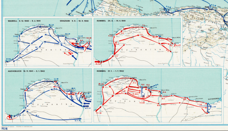 Battle Archives Map 28x20 European Theater of Operations 1939-1945