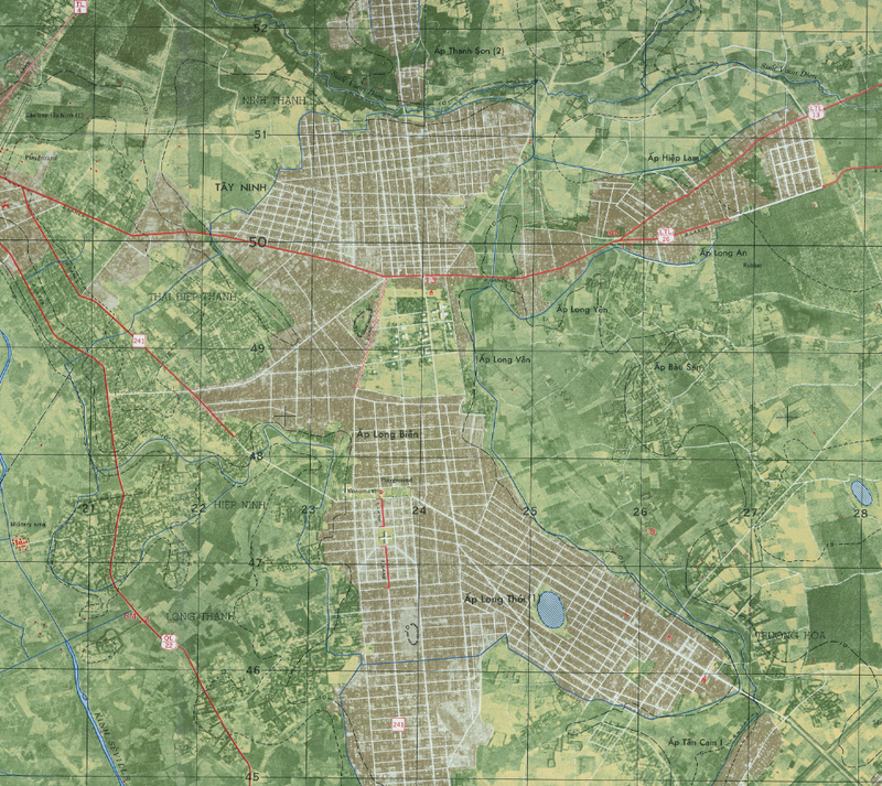 Battle Archives Map 45.8x27.4 Tay Ninh #2
