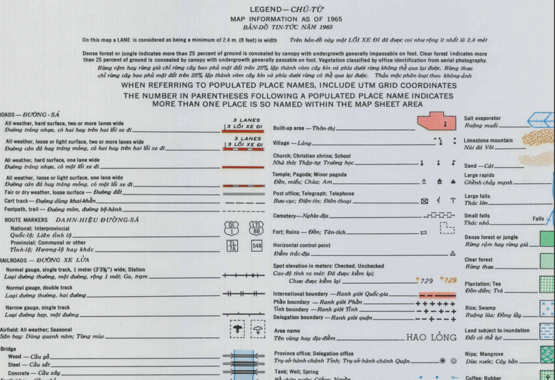 An Tuc 1:50,000 Topographical Map