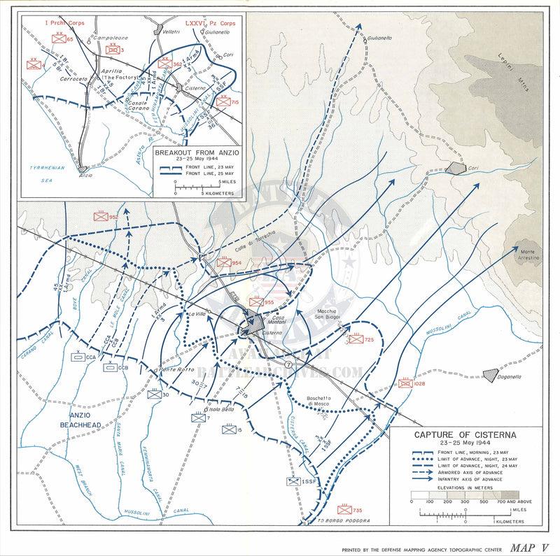 Battle Archives Map Anzio Breakout Battle Map