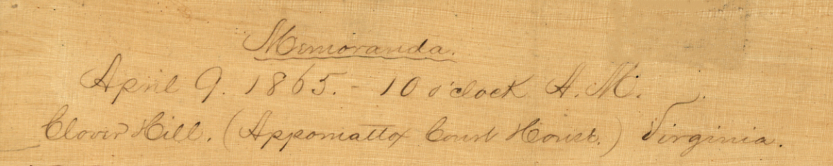 Appomattox Court House 9 April 1865 Battle Map