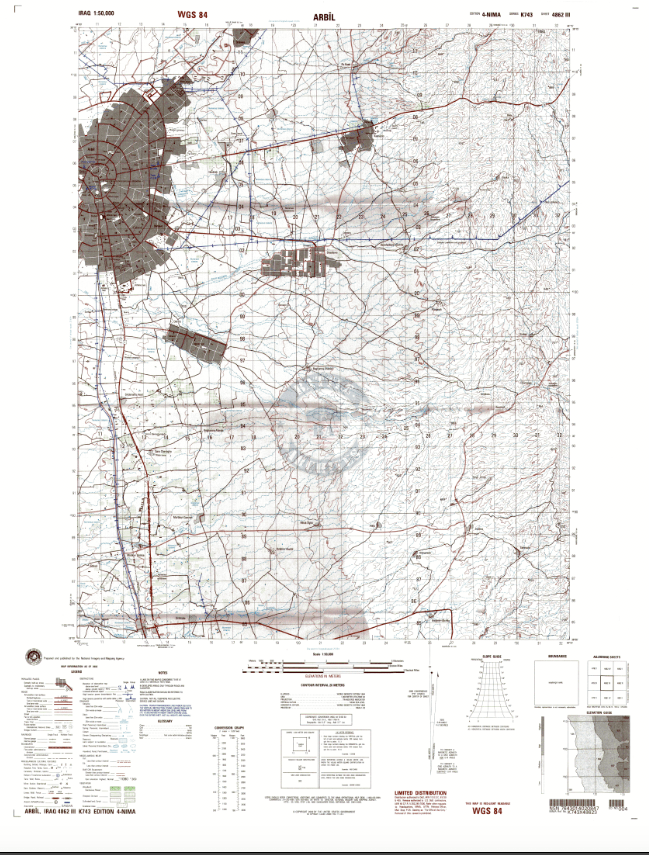 Battle Archives Map Arbil, Iraq