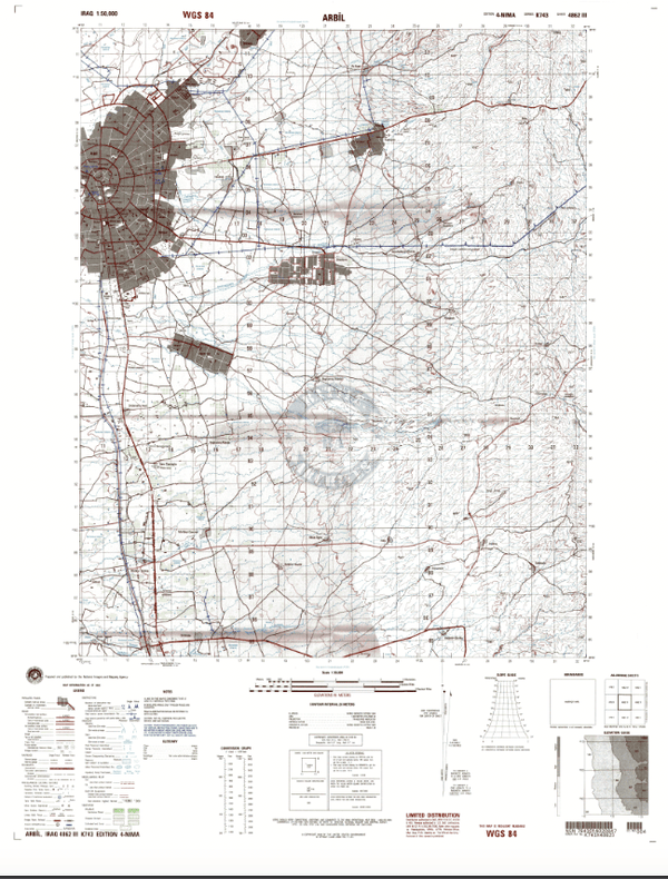 Battle Archives Map Arbil, Iraq
