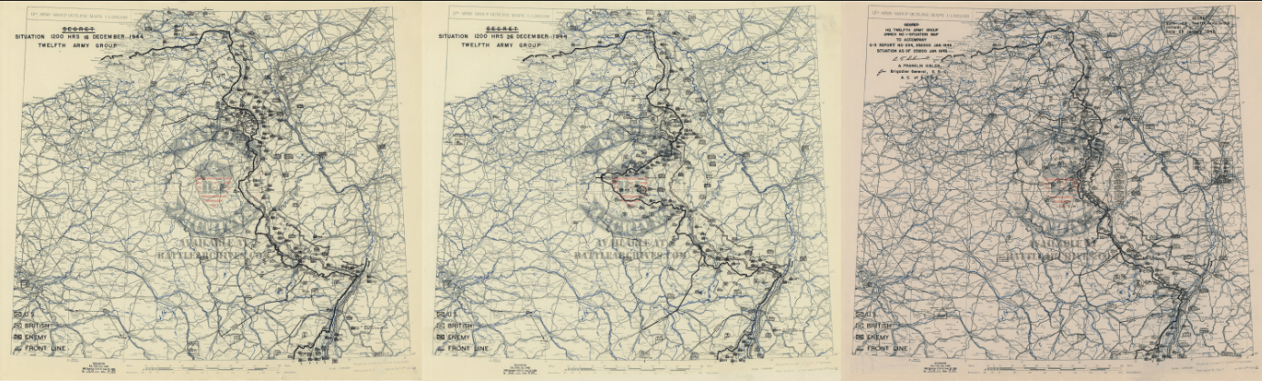Battle Archives Map Ardennes Counteroffensive (Battle of the Bulge)