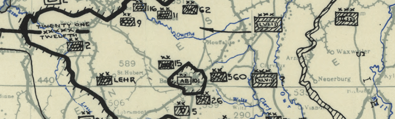 Battle Archives Map Ardennes Counteroffensive (Battle of the Bulge)