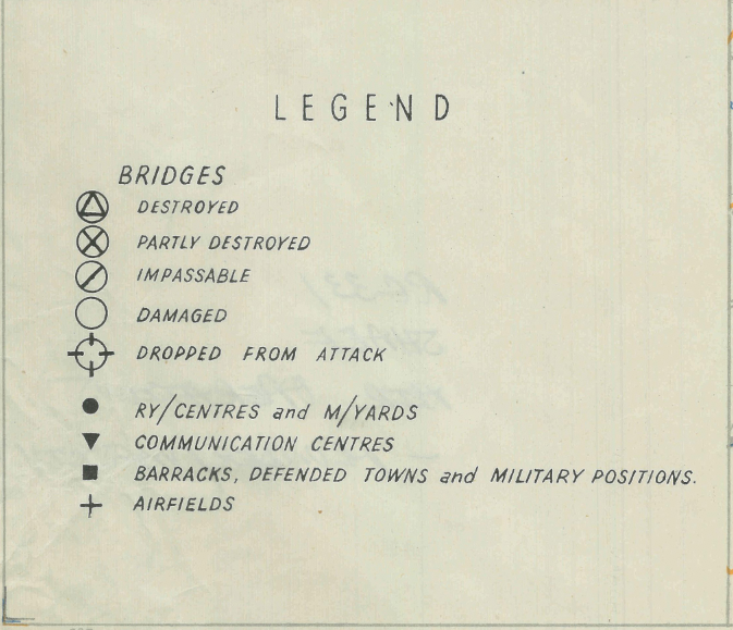 Battle Archives Map Army Air Corps #1-March 1945 Attacks