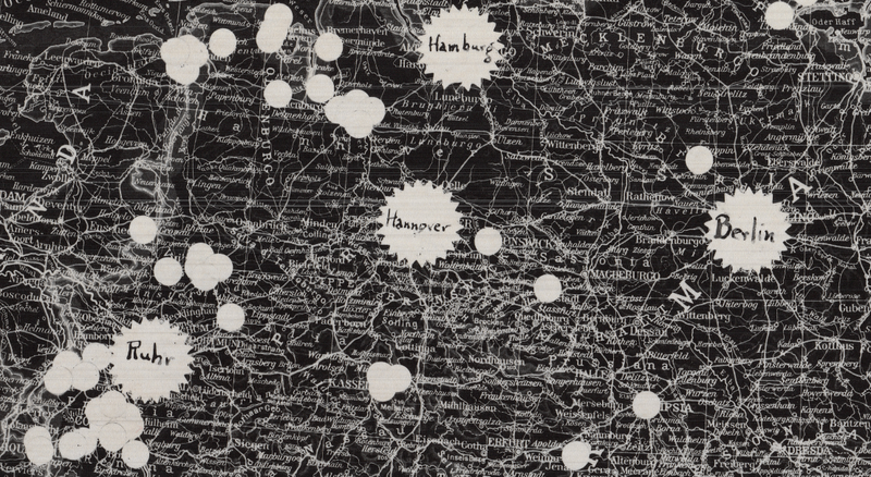 Battle Archives Map Army Air Corps #6-Western and Southern Europe Attacks