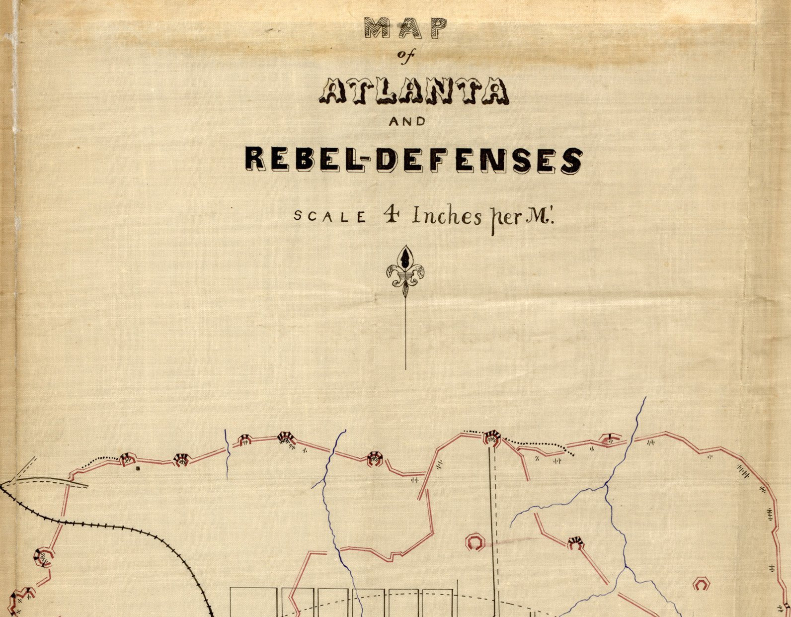 Battle Archives Map Atlanta, Georgia #1