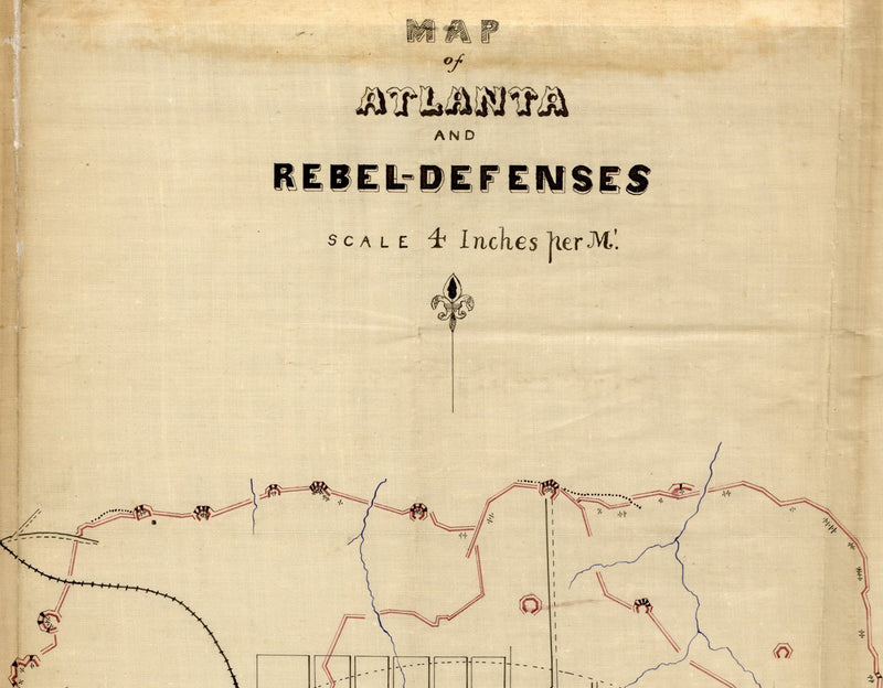 Battle Archives Map Atlanta, Georgia #1