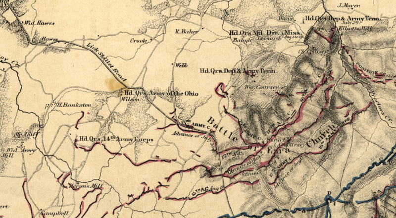 Battle Archives Map Atlanta, Georgia #2