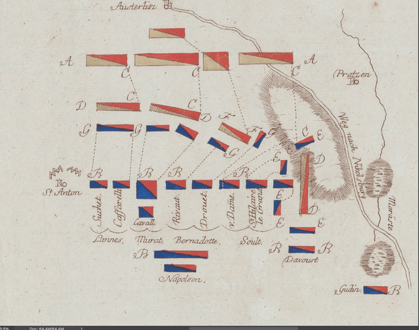 Battle Archives Map Austerlitz Hand Drawn Battle Map