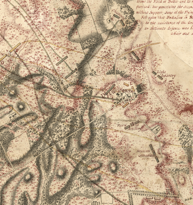 Battle Archives Map Brandywine, Pennsylvania