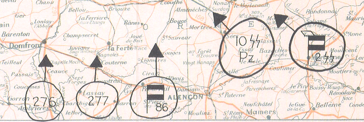 Battle Archives Map Breakout from Normandy (German Order of Battle)