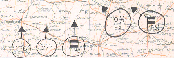 Battle Archives Map Breakout from Normandy (German Order of Battle)