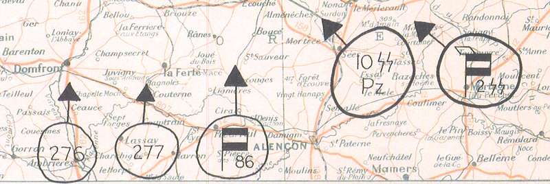 Battle Archives Map Breakout from Normandy (German Order of Battle)