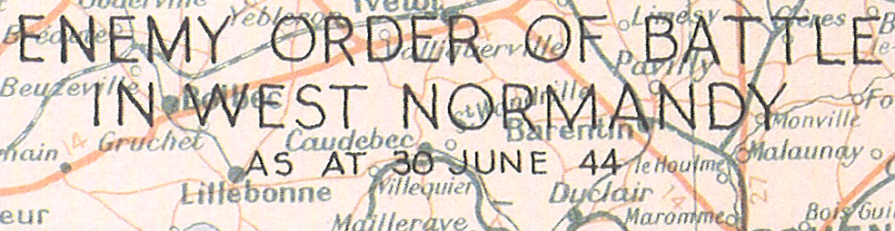 Battle Archives Map Breakout from Normandy (German Order of Battle)