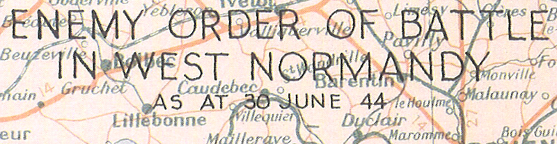 Battle Archives Map Breakout from Normandy (German Order of Battle)