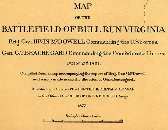 Battle Archives Map Bull Run (Manassas) I #1
