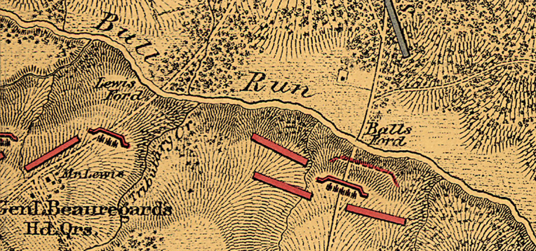 Battle Archives Map Bull Run (Manassas) I #1