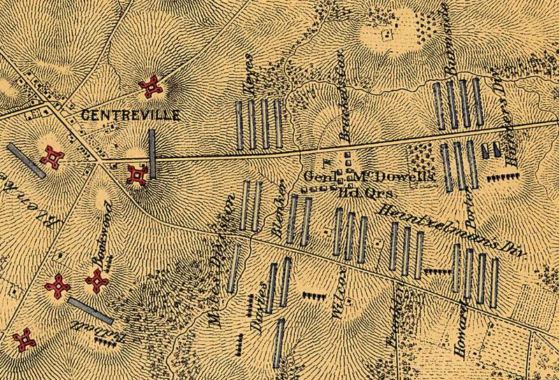 Battle Archives Map Bull Run (Manassas) I #1