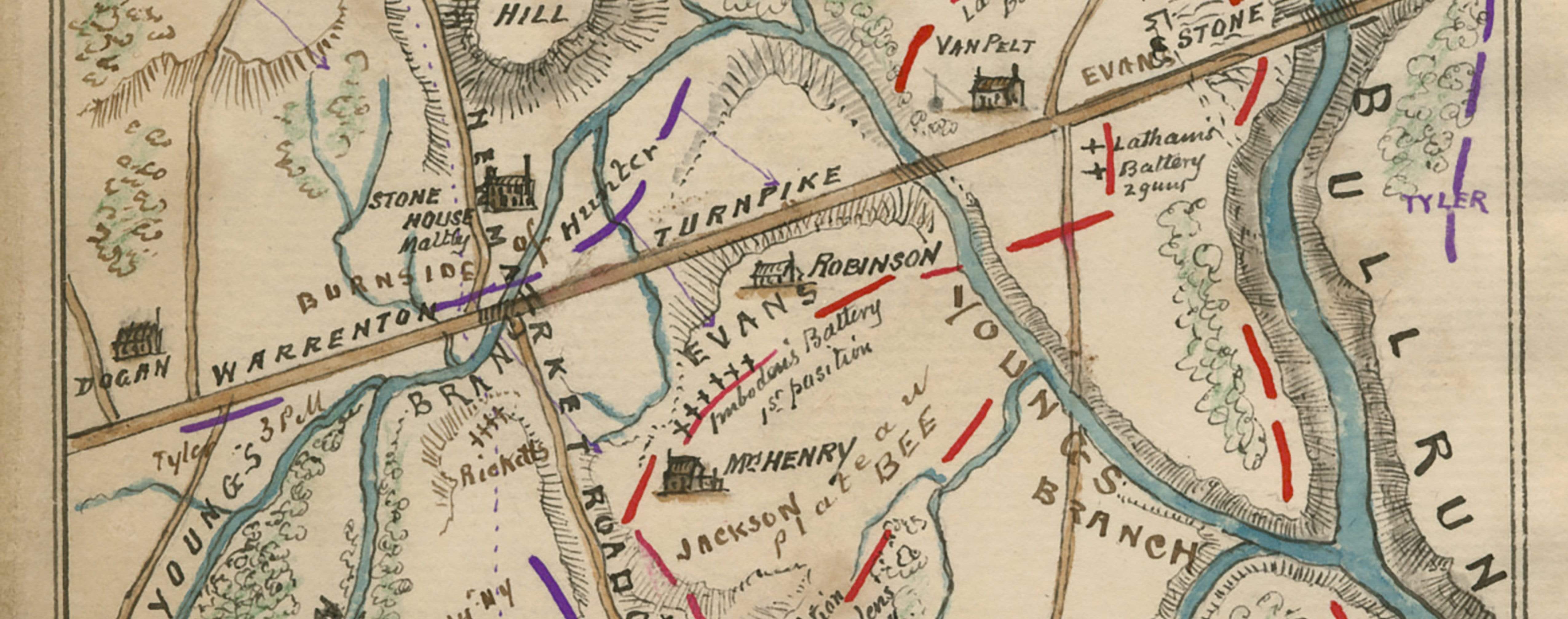 Battle Archives Map Bull Run (Manassas) I #2